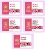 MeriBana Handmade Rose Bath Soap (5 x 125 g)