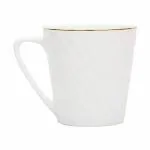 TAGROCK Bone China White Tea Cups Set of 6, 160ml