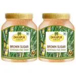 Dhampur Green Natural Demerara Sugar Fine Grain 800g Jar (Pack of 2) | Pure Fine Grain Sugar, Chemical Free Sulphurless No Preservatives