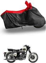 OPZET INDIA Red and Black Royal Enfield Bullet 500 Two Wheeler Cover