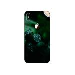 GADGETSWRAP Printed Vinyl Skin Sticker for Apple iPhone X/Xs - water droplets on green leaf