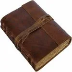 CRAFT CLUB Finished Leather Journal With 100% Antique Handmade Paper