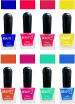 OUR Beauty Multicolor Quick Dry Long Lasting Hd Colors Nail Polish Set 2Feb60, 64 ml (Set Of 8)