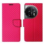 A D Enterprises Pink Dot Flip Cover for OnePlus 11 5G | Magnetic Case | Shock Absorbent | Flip Cover OnePlus 11 5G