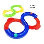 Enorme 8 Shape Infinite Loop Interaction creative Track Toy with 2 Bouncing Ball for Boys and Girls Ages 4+, Hand Eye Coordination Exercise Learning and Educational Toy