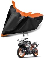 Auto Hub Bike Body Cover for KTM RC 390 , Dustproof UV Protection water resistant Custom Fit Cover-(Black-Orange )