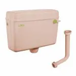 LIPKA PVC Round Flushing Cistern 9 Litre Pink Flush Tank for Toilet