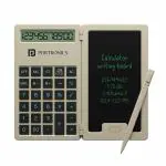 Portronics Ruffpad Calc Mini 2-in-1 Calculator & LCD Writing Pad with 5.5 Inches Tablet, 12 Digits, Foldable Design, Stylus Pen for Students, Birthday Gift, Kids Toys, School, Office(Beige)