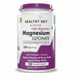 Healthy Hey Nutrition High Absorption Magnesium Glycinate - 120 Vegetable Capsules