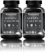Naturewell Alfalfa Calcium Citrate Malate 1200Mg Tablets For Women And Men, 60 Tablets Each (Pack Of 2)