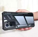 A rtistque Clear Hard Transparent Acrylic Armor Anti-Drop Shockproof TPU Edge Back Cover Case for OnePlus 9 Pro - Black