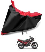 Auto Hub Bike Body Cover for Hero Glamour , Dustproof UV Protection water resistant Custom Fit Cover-(Black-Red)