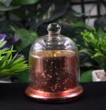 Craftfry Candle Holder for Indian Festival Home Decoration with Lid Design Pack of 4 (Glass Pink)