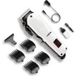 NOVA Professional Rechargeable and Cordless NHT 1083 Hair Clipper Trimmer 120 min Runtime 5 Length Settings  (White)
