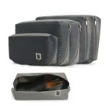 EUME Storage Pods, Set of 6 - Polyester Packing Cubes - Grey