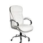MRC EXECUTIVE CHAIRS ALWAYS INSPIRING MORE Majesty High Back Revolving Chair, Chair, CEO Director Chair, Executive Chair, King Maharaja Chair, Leatherette Office Chair (White)