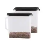 Lock & Lock Pantry Airtight Food Storage Container, Transparent, 9.6 Liters, Set of 2 (HPL996)