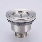 Thoisewelt Silver Stainless Steel Sink Waste Coupling With Removable Basket And Pull Up Lock