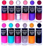 Makeup Mania Exclusive Nail Polish Set of 12 Pcs. Multicolor MM-86 (Pack of 12)