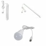 NSCC Portable USB LED Mini 5INCH,10INCH Tube Light and BULB with High Brightness Cool Day Light for Small Rooms, Petty Shops, Car Indoor Mini Light Straight Linear LED Tube Light 5inch ,10inch and bulp 2.5ft Wire - 10inch,5inch ,bulb (3 in 1 combo)