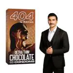 404 by Bold Care Super Ultra Thin Chocolate Flavored Condoms For Men | 60 Microns | 10 Units