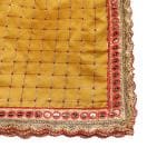 My God Gift - A promise of Quality (20X20 INCH) Puja Aasan Cloth/Puja Aasan Kapda/Puja Chowki Altar Cloth for Home & Mandir/Temple/God/Goddess with Emboidery(YELLOW)
