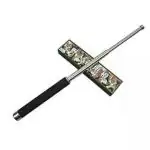 SURKHAMART Telescopic Handheld Flagpoles, Stainless Steel Extendable Portable Flag Pole for Tour Guides Teacher Pointer, Self Defence For Men & Women, Kids Black