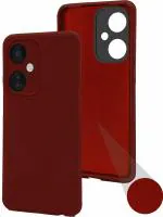 Jkobi Back Cover Case For OnePlus Nord CE 3 Lite ( Matte Finish Silicone with Inside Fiber cloth |Red )
