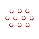 Comet Busters Beautiful Handcrafted Red Moon Bindis (8mm) (BIN1936) Pack of 1