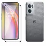 ONEPLUS NORD CE 2 5G (2N1) Combo Pack FULL TEMPERED GLASS + Back Screen Protector By Ctel, Ultra clear, 3D Carbon Fiber Ultra-Thin, & Full Glue Tempered + Back Cover Mobile Screen protector