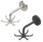 CRONUS 360 Rotating Wall Mounting Utility Metal Hooks for Home Bathroom Kitchen Office-PACK OF 2