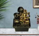 HUENISH Lord Ganesha Water Fountain Show Piece for Home Decorative Gifts with Mini Motor Pump 1732.
