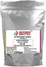 Dotpot Toner Powder 250Gm for Use in Konica Minolta Bizhub -162,163,152,164,195,215,226,363 TN 114/TN 115/TN 116/TN 118 Refilling Toner Black Black Toner Powder