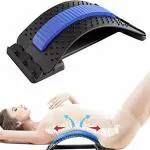 Shopeleven Back Stretching Device | Back Massager for Bed & Chair & Car | Multi-Level Lumbar Support Stretcher Spinal | Lower and Upper Muscle Pain Relief(Black/Blue)