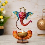 Popli Handicraft Metal/ Iron Handpainted Stand Showpiece