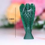Crystal Divine Green Jade Angel Figurines and Statues For Home Decor Items & Decorative Items Crystal Angel Statue Set Crystal Angel Set Angel Wings Angel Crystal Statue For Spritual Item Gifts 3 Inch