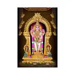 Dharvika Innovations Vinyl Lord Murugan Sparkle Coated Self Adhesive Waterproof Painting Poster Without Frame, 24 X 36 Inch