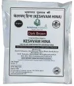 Keshvam Herbals Hina Dark Brown Organic Bhavnagar Henna for All Hair Type Unisex, 25 g (pack of 10)