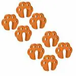 Safe-o-kid Fit All Sleek Design Strong Silicone Door Stopper- Brown Pack of 8