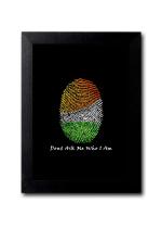 Blue Nexus Proud Indian Wall Poster with Wall Frame Room Art Painting Collection A4 size 10x13