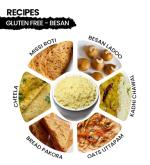 Dr. Kiran's Gluten Free Besan | Chickpea Flour | Gram Flour | Pure Chana Dal Handmade Besan for Making Dhokla | Chila | Pakora | Mysore Pak | Besan Ladoo - Pack of 200 GM