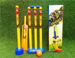 SAINX Sports Plastic Cricket Bat with Wicket Set & 1 Tennis Ball for Kids (Age 6-10 Year Old Kids)