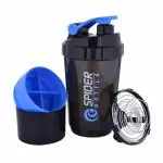 MOBONE Spider Sipper Ideal for Protein, Gym Shaker, BPA-Free Material 500 ml Shaker (Multicolor)