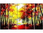 SAF Set of 5 modern art Framed Wall Painting for Home Decoration, Paintings for Living Room 125 cm x 75 cm SANFXL35088