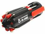 SEKHMET 8 in 1 Multi-Function Screwdriver Kit | Tool Kit Set with LED Portable Torch (Multicolor)