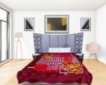 RIAN Super Soft Check 2.5kg Floral Design Blanket For Double Bed (Multi Color) Check Vine