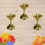 pujaNpujari Brass Nanda Deepa Diyas Oil Lamps for Puja Room Decoration and Diwali Festival (3)