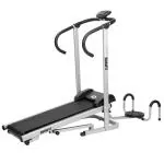 Durafit Manual Treadmill HMTT1 3 In 1 Multifunction With Twister And Push-Up Bar Supports Maximum User Weight 100 Kg LCD Display