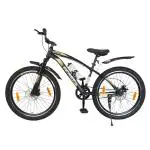 Addo India 26inch Beast Matt Black Bicycle, Steel Frame, Suspension Frok, Double Disc with Mega Hub Brake, Sticker - Water Decal, Ideal For 13 Years, Tyre - 26 X 2.35