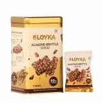 Loyka Almond Brittle Gold - 17 pcs Reusable Tin Gift Box |Premium Chocolate Gift Hamper | Choco & Nut Dryfruit Delicacy | Roasted California Almonds (40%), Dark Choco & Salted Caramel
